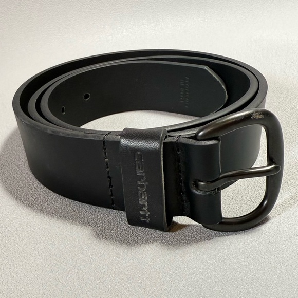 Carhartt Black Genuine Leather Belt with Black Buckle - Picture 1 of 7